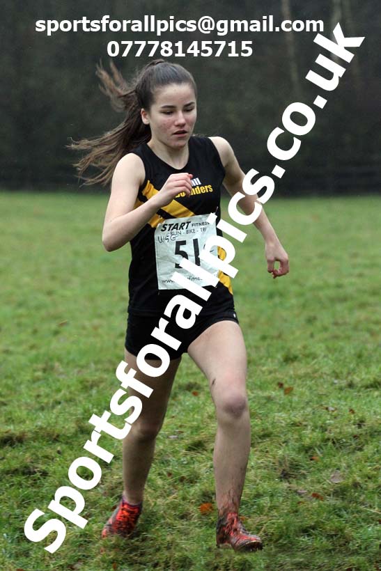 Girls under-15s, NECAA Junior Cross Country Relays, Thornley Farm, Peterlee, Saturday, December 12th. Photo: David T. Hewitson/Sports for All Pics